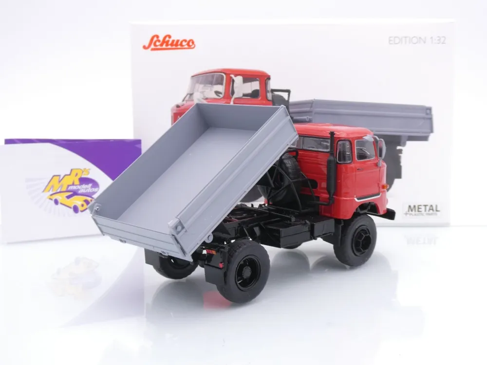 Schuco 32U00002 # IFA W50 2-achs Kipper Baujahr 1965 " rot-grau " 1:32