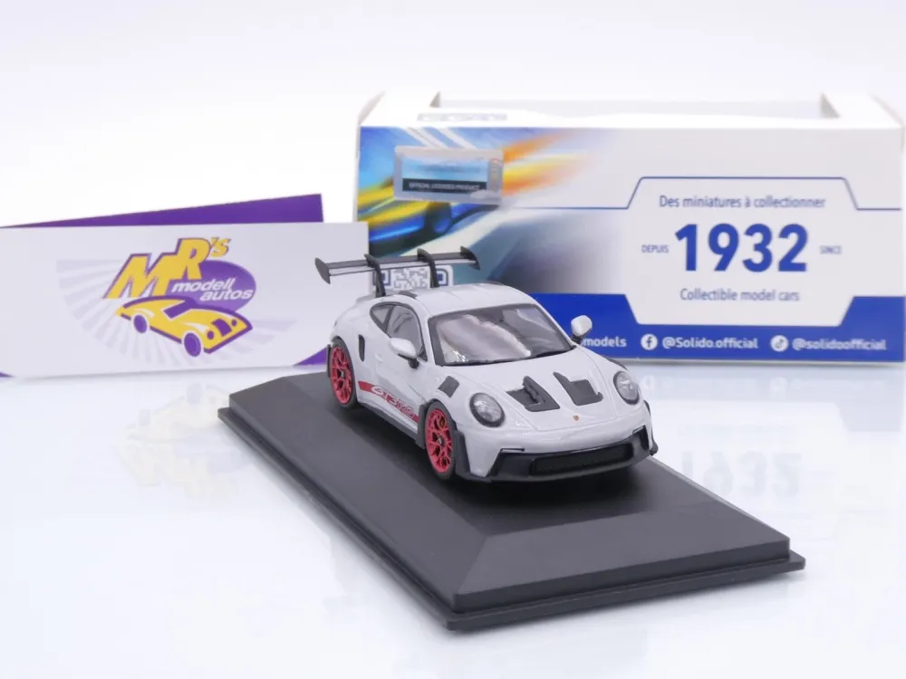 Solido S4314802 # Porsche 911 (992) GT3 RS Baujahr 2023 " Eisgraumetallic-rot " 1:43