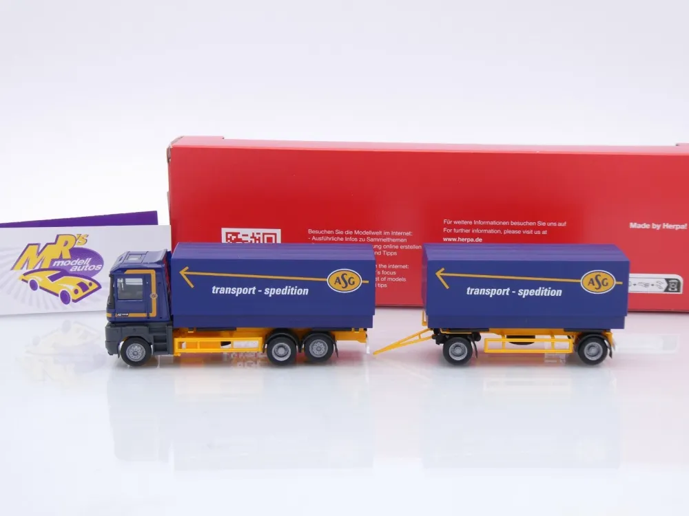 Herpa 320160 # Renault AE Wechselpritschen-Hängerzug " ASG Schweden " 1:87