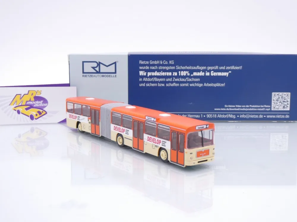 Rietze 75122 # MAN SG 192 Gelenkbus " EVAG Erfurt - Develop Drucker " 1:87