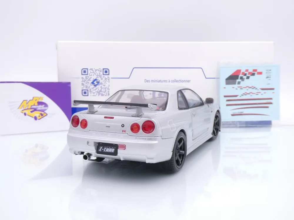 Solido S1804312 # Nissan Skyline (R34) GT-R Z-Tune Baujahr 1999 " silber " 1:18