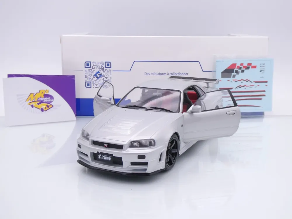 Solido S1804312 # Nissan Skyline (R34) GT-R Z-Tune Baujahr 1999 " silber " 1:18