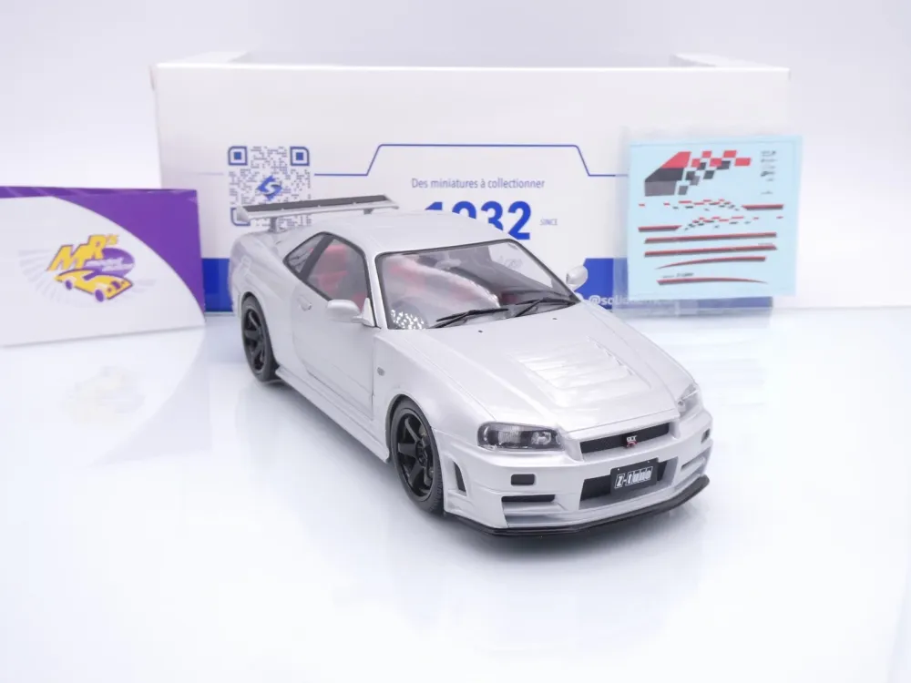 Solido S1804312 # Nissan Skyline (R34) GT-R Z-Tune Baujahr 1999 " silber " 1:18