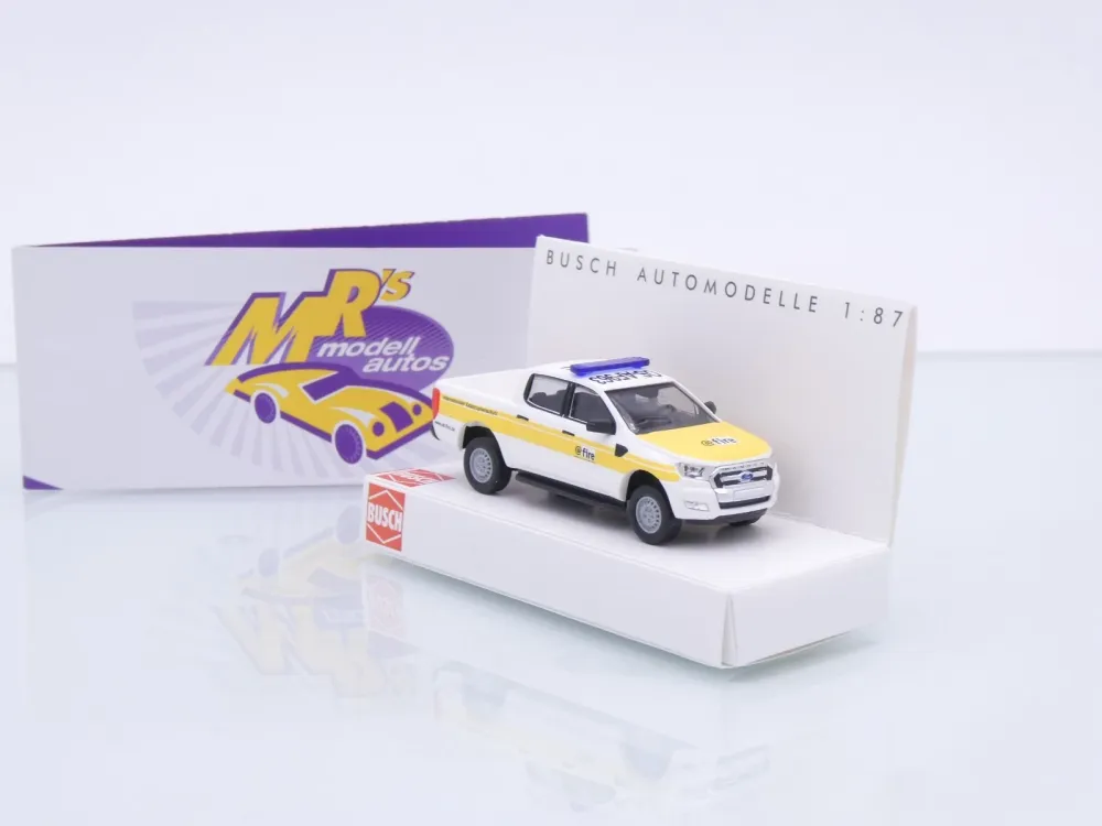 Busch 52860 # Ford Ranger Pickup Einsatzwagen " @fire Katastrophenschutz " 1:87