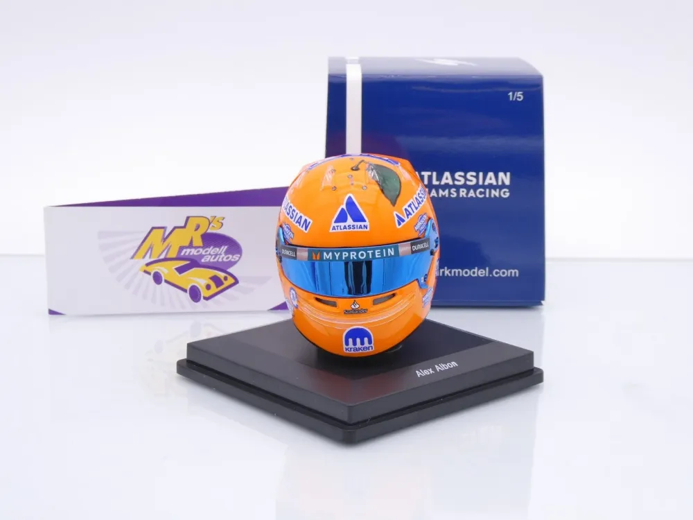 Spark 5HF208 # Helm Formel 1 Williams Racing " Alex Albon - Miami GP 2025 " 1:5