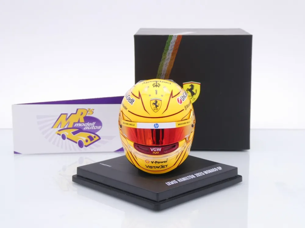 Look Smart LSHEL016 # Helm Formel 1 Ferrari " Lewis Hamilton - Monaco 2025 " 1:5