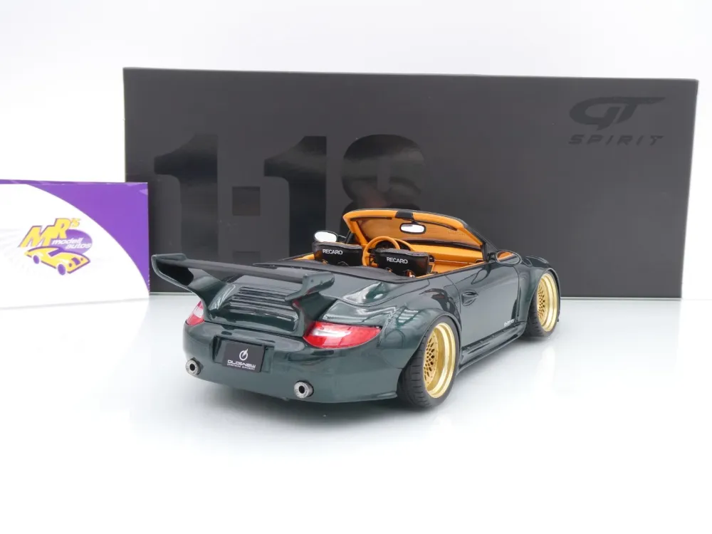 GT Spirit GT548 # Porsche 911 997.2 Old & New Convertible Baujahr 2010 " grünmetallic " 1:18