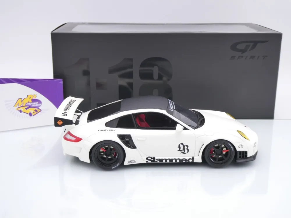 GT Spirit GT958 # Porsche 911 997 Turbo LB-Works Baujahr 2024 weiß " Liberty Walk " 1:18