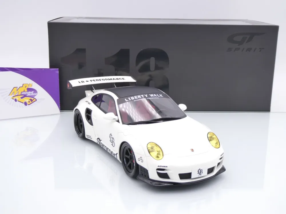 GT Spirit GT958 # Porsche 911 997 Turbo LB-Works Baujahr 2024 weiß " Liberty Walk " 1:18