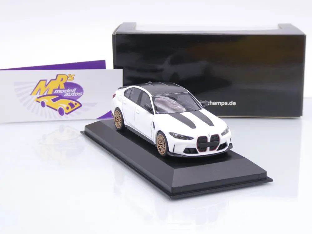 Minichamps 410023202 # BMW M3 CS (G80) Baujahr 2023 " weiß-schwarz " 1:43