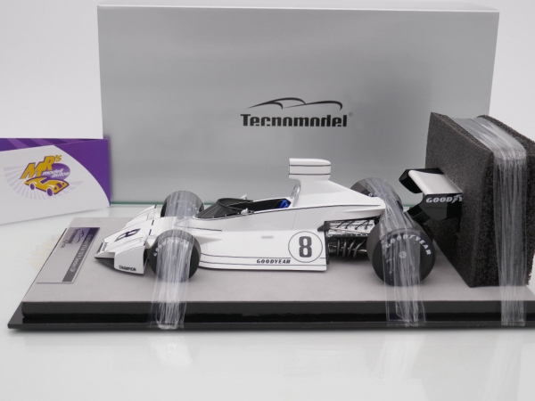 Tecnomodel TM18-274B # Brabham BT44 F1 Sweden GP 1974 " Rikky Von Opel " 1:18