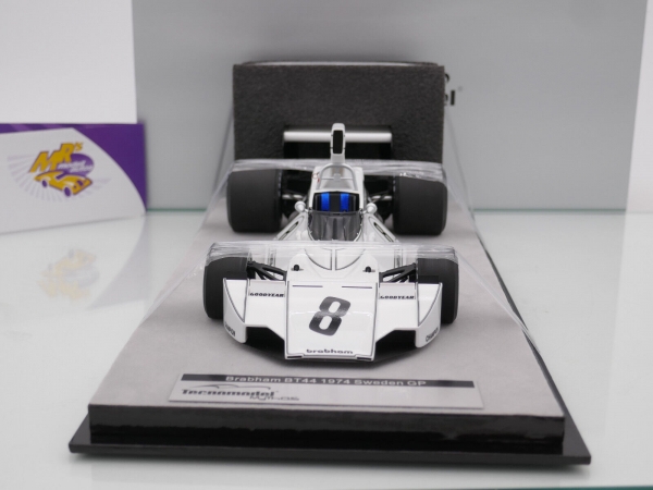 Tecnomodel TM18-274B # Brabham BT44 F1 Sweden GP 1974 " Rikky Von Opel " 1:18