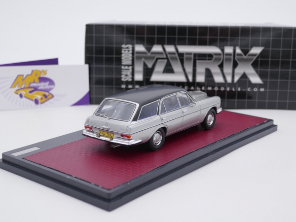 Matrix MX41302-252 # Mercedes Benz W108 Crayford Estate Baujahr 1970 " silber-schwarz " 1:43