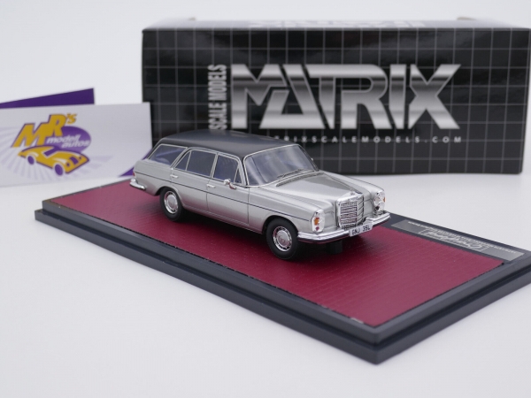 Matrix MX41302-252 # Mercedes Benz W108 Crayford Estate Baujahr 1970 " silber-schwarz " 1:43
