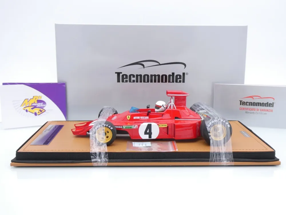 Tecnomodel TMD18-412D # Ferrari 312B3-73 F1 #4 USA GP 1973 " Arturo Merzario " 1:18
