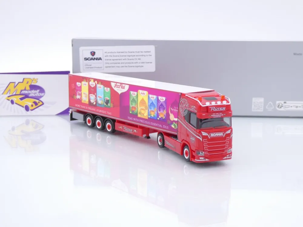 Herpa 943895 # Scania CS 20 HD Kühlkoffer-Sattelzug " Rüter Hamburg  Yogi " 1:87