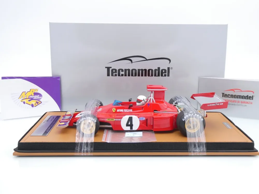 Tecnomodel TMD18-412A # Ferrari 312B3-73 F1 #4 Austria GP 1973 " Arturo Merzario " 1:18