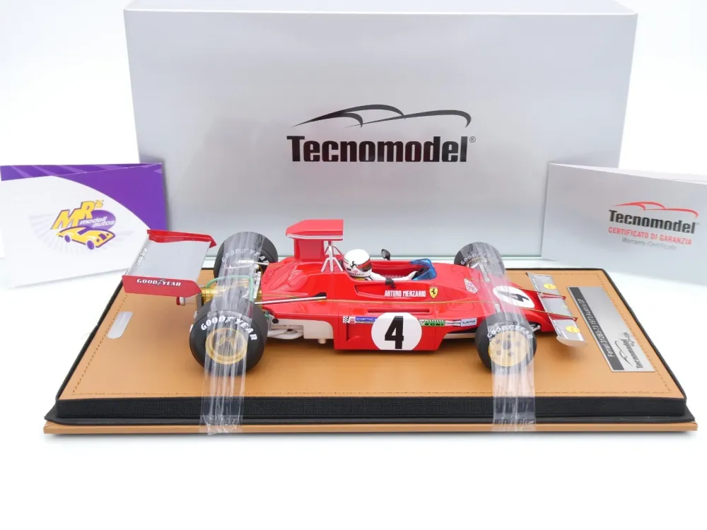 Tecnomodel TMD18-412A # Ferrari 312B3-73 F1 #4 Austria GP 1973 " Arturo Merzario " 1:18
