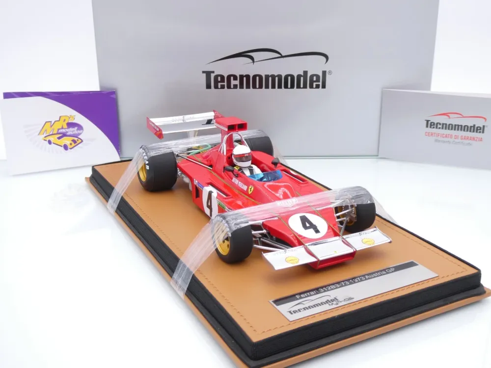 Tecnomodel TMD18-412A # Ferrari 312B3-73 F1 #4 Austria GP 1973 " Arturo Merzario " 1:18