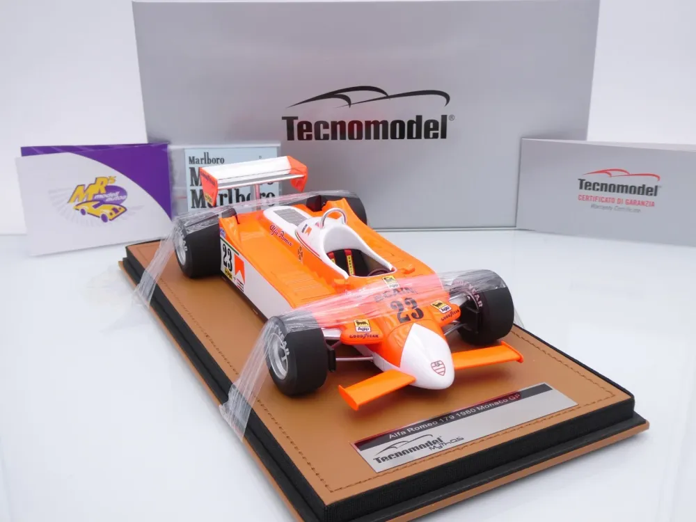 Tecnomodel TM18-365D # Alfa Romeo 179 F1 #23 Monaco GP 1980 " Bruno Giacomelli " 1:18