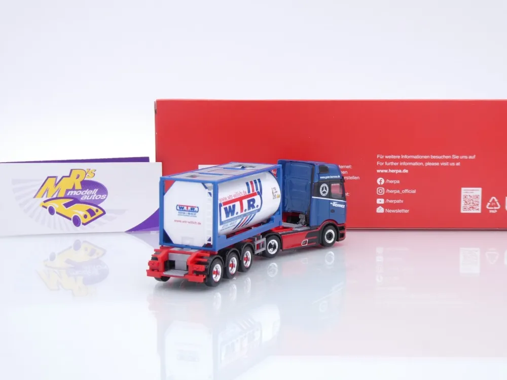 Herpa 320443 # Mercedes-Benz eActros Tankcontainer-Sattelzug " Bermes WTR " 1:87