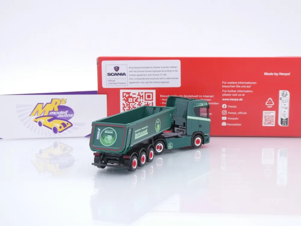 Herpa 320337 # Scania CS 20 ND Rundmulden-Sattelzug " Latussek Transporte " 1:87