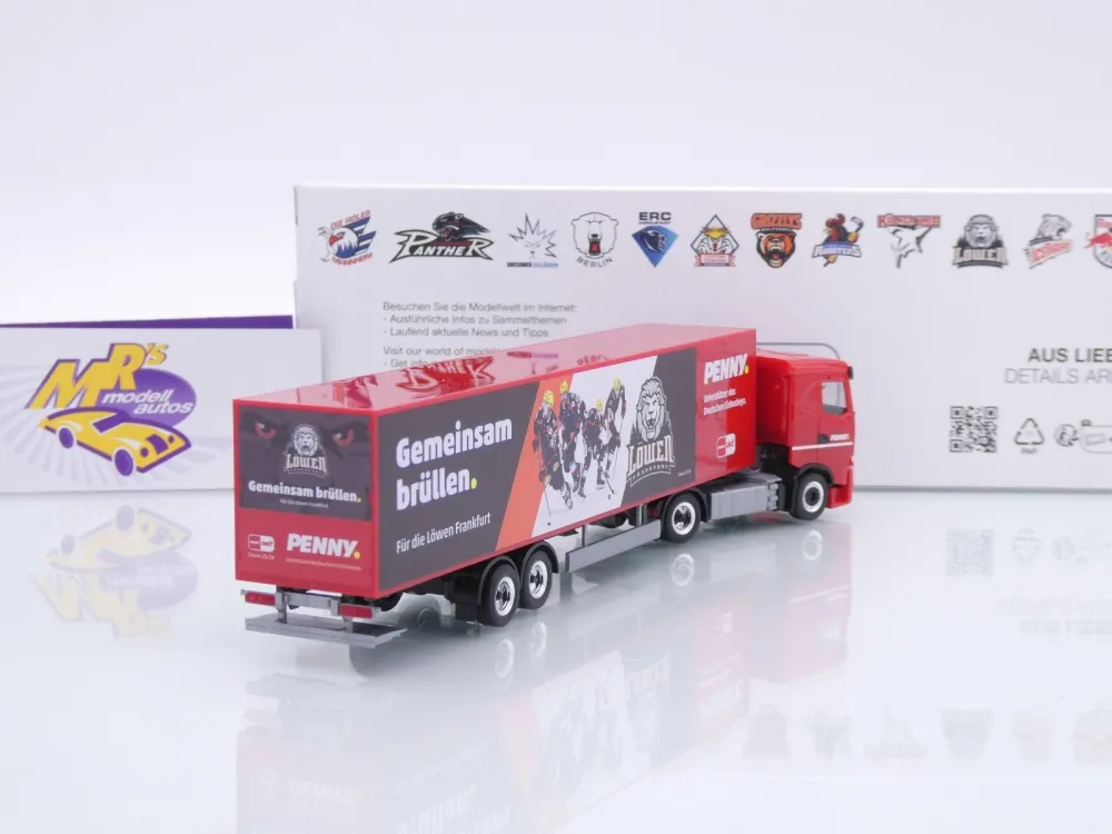 Herpa 962049 # Iveco S-Way Kühlkoffer-SZ " Penny DEL / Löwen Frankfurt " 1:87
