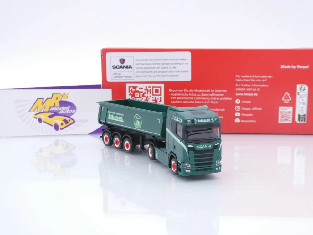 Herpa 320337 # Scania CS 20 ND Rundmulden-Sattelzug " Latussek Transporte " 1:87