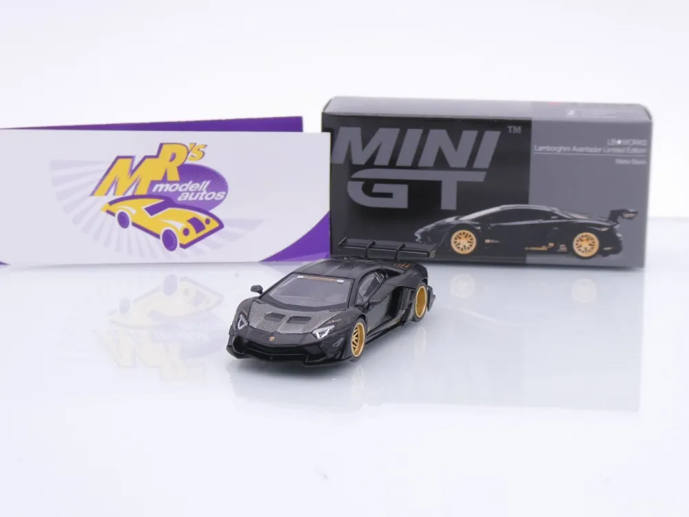 TSM MINI GT MGT01087-L # Lamborghini Aventador black " Liberty Walk 2025 " 1:64