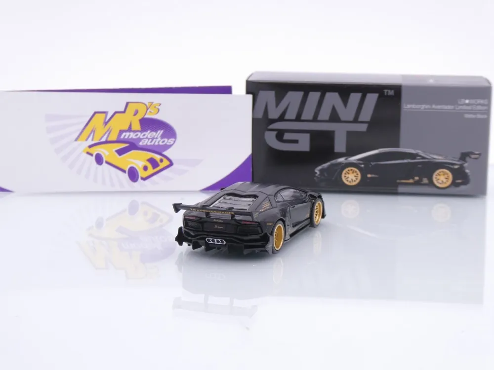 TSM MINI GT MGT01087-L # Lamborghini Aventador black " Liberty Walk 2025 " 1:64