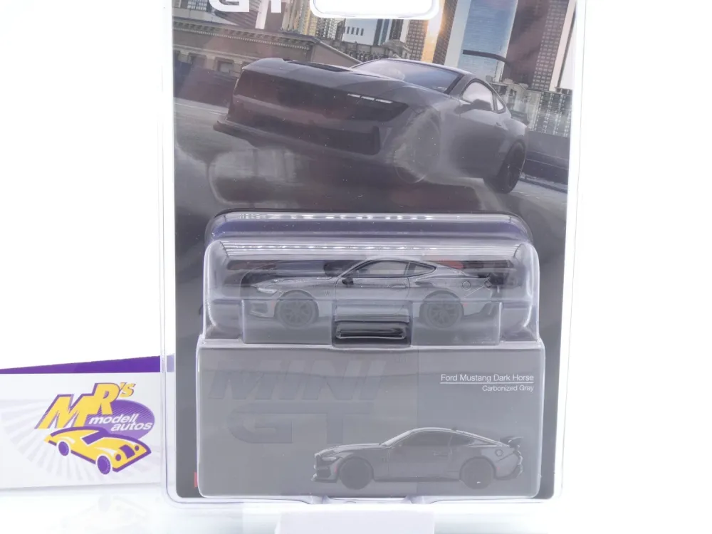 TSM MINI GT MGT00957-BL # Ford Mustang Dark Horse Baujahr 2024 " Carbonized Grey " 1:64
