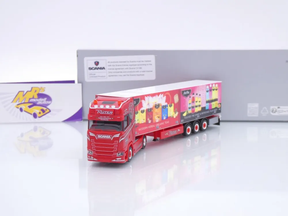 Herpa 943895 # Scania CS 20 HD Kühlkoffer-Sattelzug " Rüter Hamburg  Yogi " 1:87
