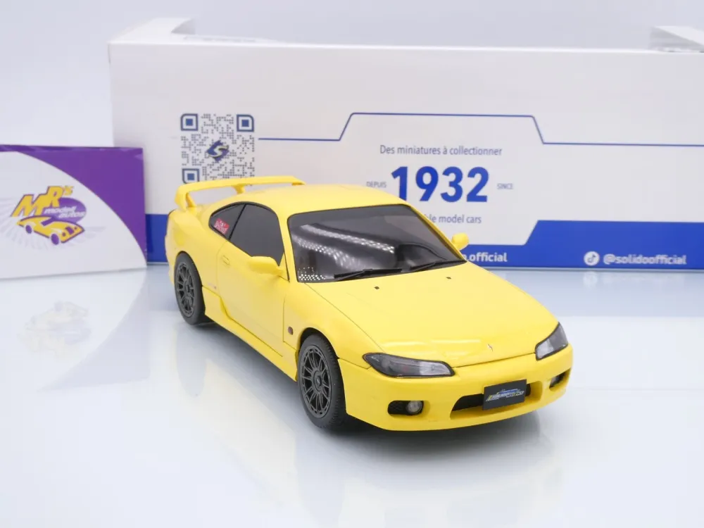 Solido S1812206 # Nissan Silvia S15 Spec-R Aero Baujahr 1999 " gelb " 1:18