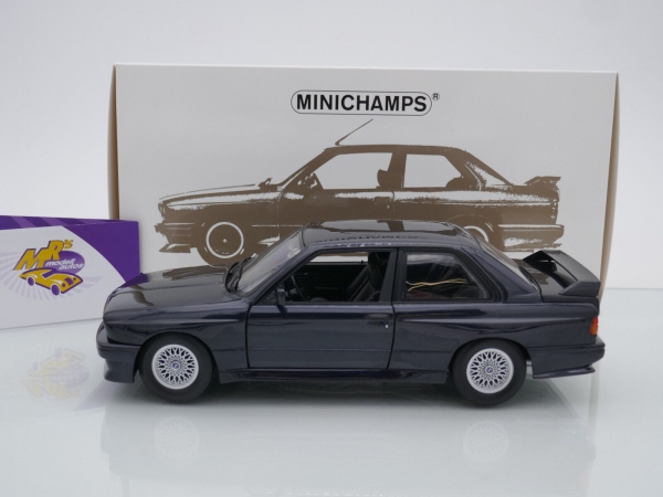 Minichamps 180020308 # BMW M3 (E30) Evo Baujahr 1989 " dunkelblaumetallic " 1:18