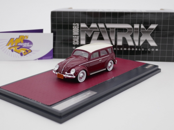Matrix 42105-051 # Volkswagen Fusca SW Prototype Baujahr 1962 " Maroon-weiß " 1:43