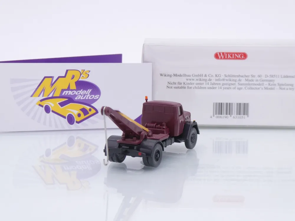 Wiking 0631 05 # Magirus-Deutz Abschleppwagen Baujahr 1958-64 " weinrot " 1:87