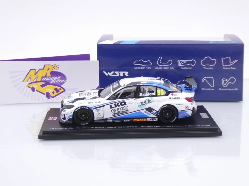 Spark UK034 # BMW 330i #99 Brands Hatch BTCC 2025 " LKQ Euro / Rainford " 1:43