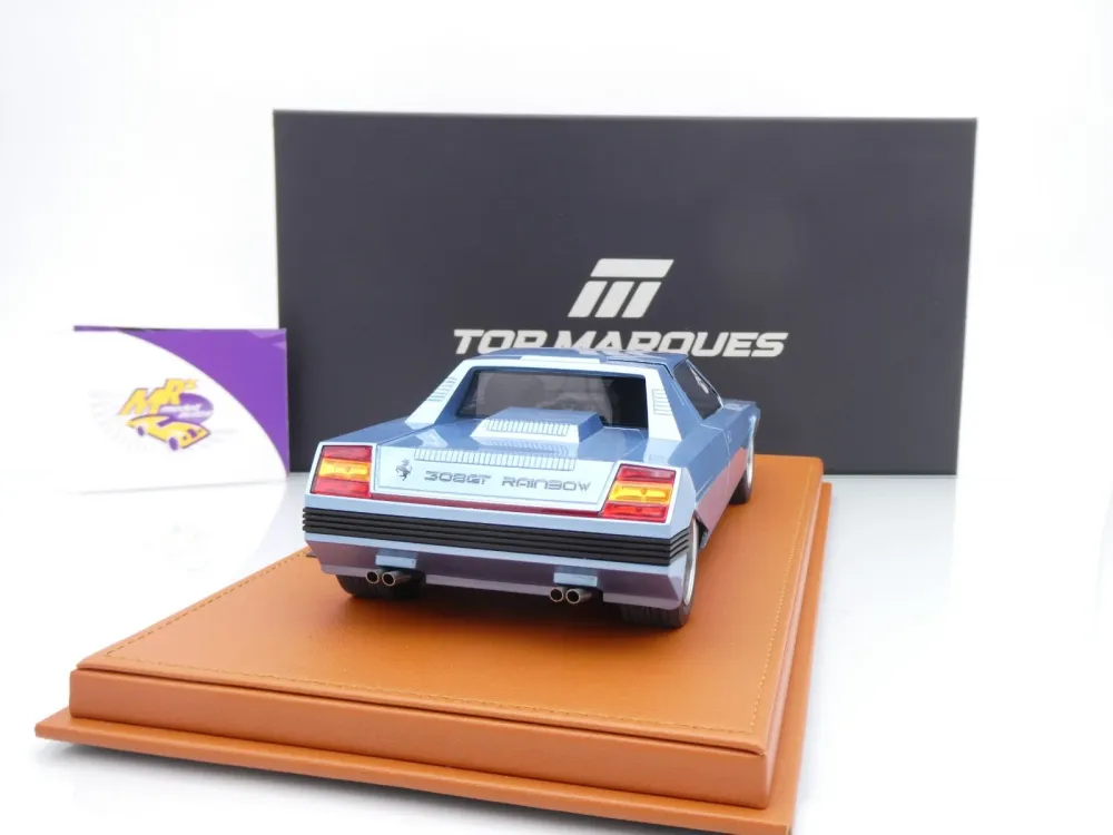 Top Marques TOP142A # Ferrari 308 GT Bertone Rainbow Baujahr 1976 " blaumetallic " 1:18