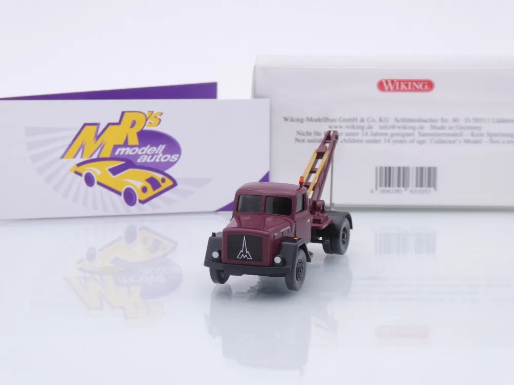 Wiking 0631 05 # Magirus-Deutz Abschleppwagen Baujahr 1958-64 " weinrot " 1:87