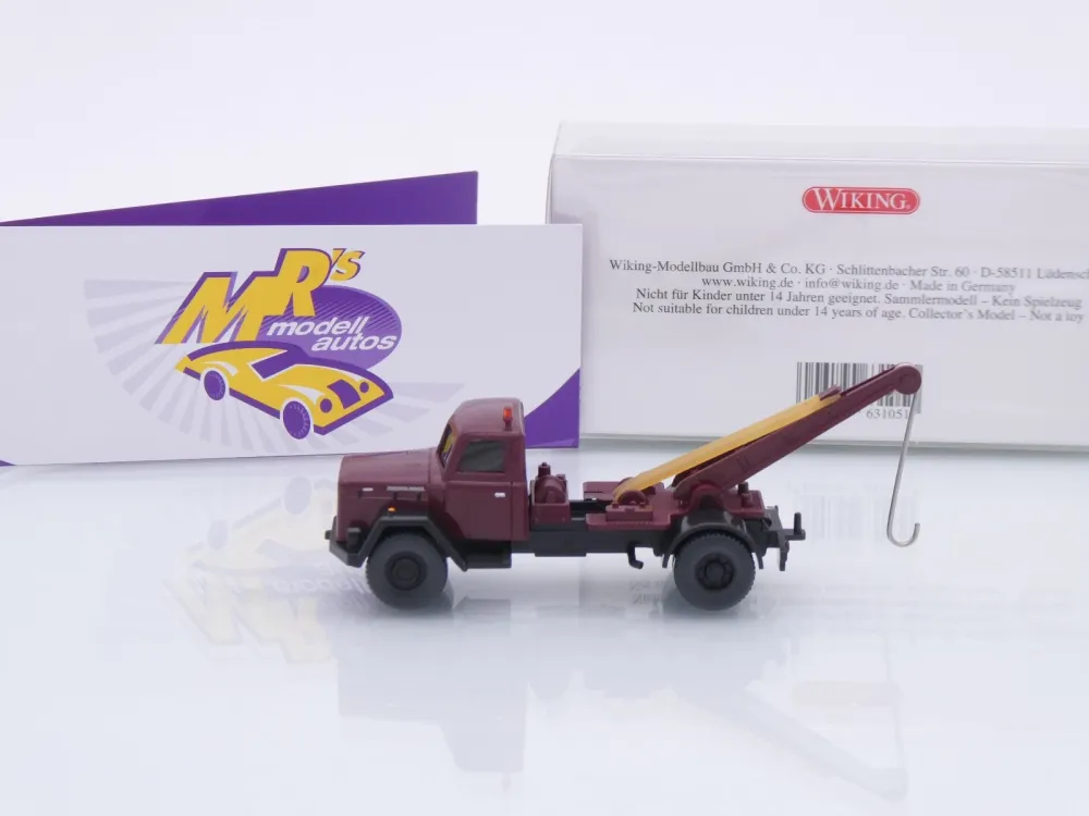 Wiking 0631 05 # Magirus-Deutz Abschleppwagen Baujahr 1958-64 " weinrot " 1:87