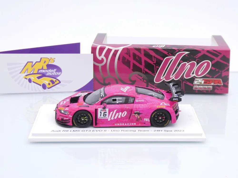 Spark SP505 # Audi R8 LMS GT3 #16 24h Spa 2023 " Uno Racing by Scherer " 1:43