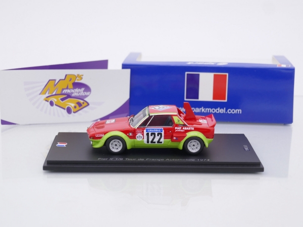 Spark 1:43 Fiat-Abarth X1/9 #123 Tour De France Automobile 1974 Pianta Rossetti Sf264