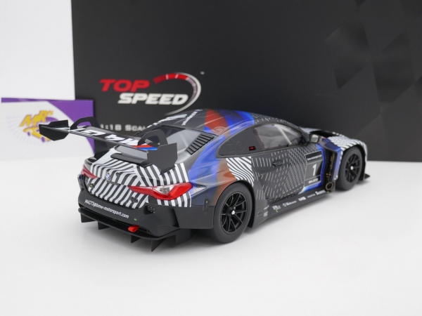 Top Speed TS0370 # BMW M4 GT3 Test Car Version 1 " BMW Motorsport Design " 1:18