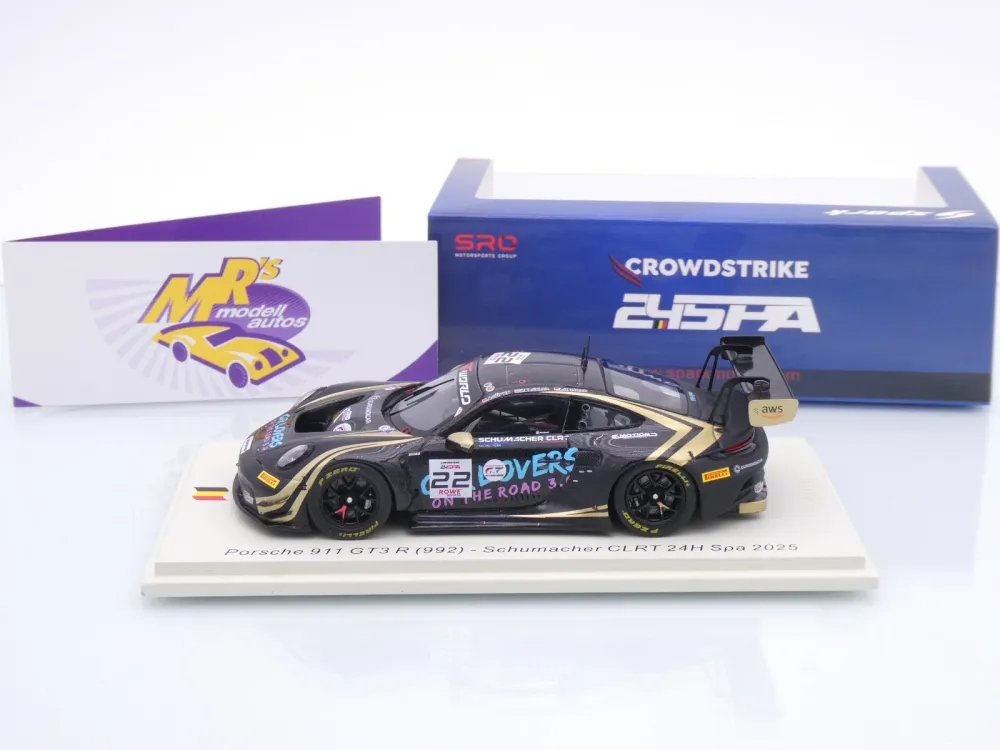 Spark SB873 # Porsche 911 GT3 R #22 24h Spa 2025 " Schumacher CLRT / Heinrich - Bachler - Güven " 1:43