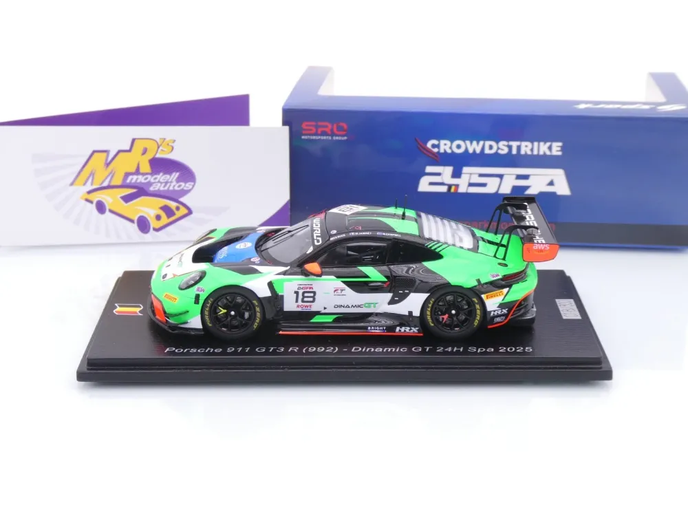 Spark SB865 # Porsche 911 GT3 R #18 24h Spa 2025 " Dinamic GT / Campbell - Buus " 1:43