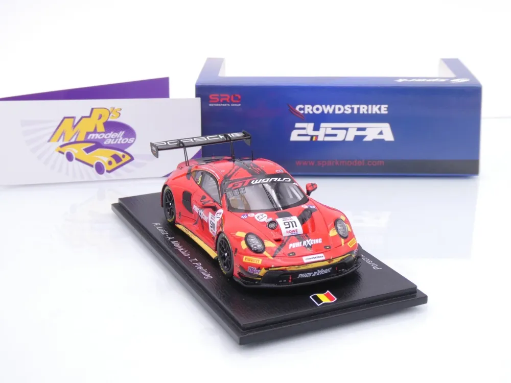 Spark SB870 # Porsche 911 GT3 #911 24h Spa 2025 " Pure Rxcing / Preining " 1:43