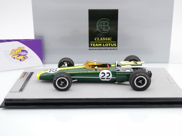 Tecnomodel TM18-188E # Lotus 43 F1 Nr.22 Italien GP 1966 " Jim Clark " 1:18