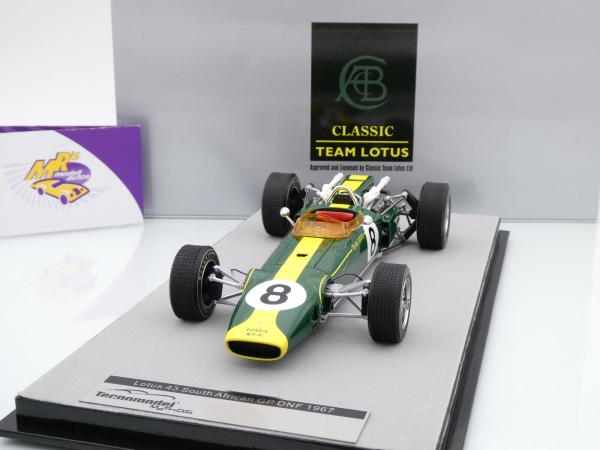 Tecnomodel TM18-188C # Lotus 43 F1 #8 DNF Südafrika GP 1967 " Graham Hill " 1:18