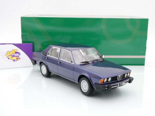 Cult CML239-3 # Alfa Romeo 6 2.5 Typ 119 Limousine Baujahr 1979-83 " dunkelblaumetallic " 1:18