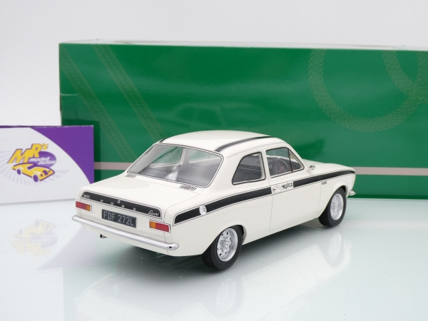 Cult CML063-4 # Ford Escort MKI Mexico Baujahr 1973 " weiß-schwarz " 1:18